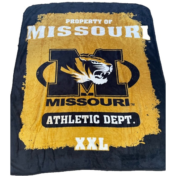 Mizzou University Of Missouri Blanket Fleece Throw NCAA Missouri Tigers 50"x60" - Picture 1 of 6